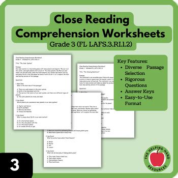 Printable Lafs Grade 3