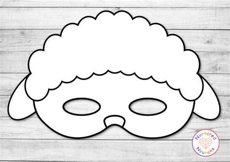 Printable Lamb Face Mask