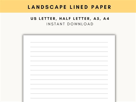 Printable Landscape Paper With Lines
