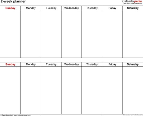 Printable Large 2 Page Weekly Planner With Notes