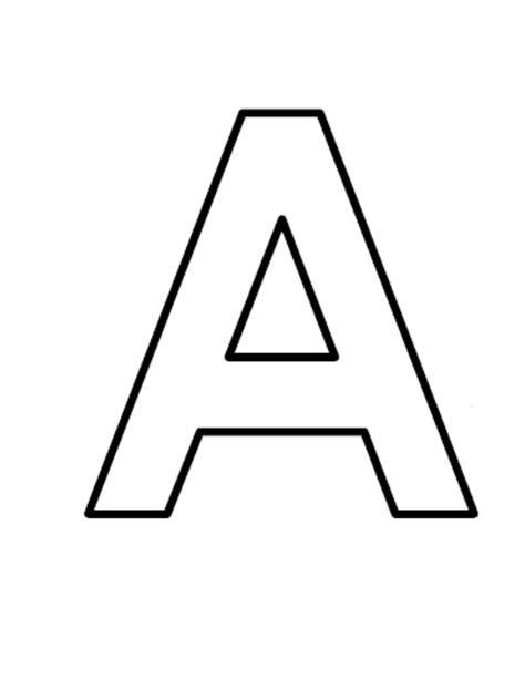 Printable Large Block Letter A