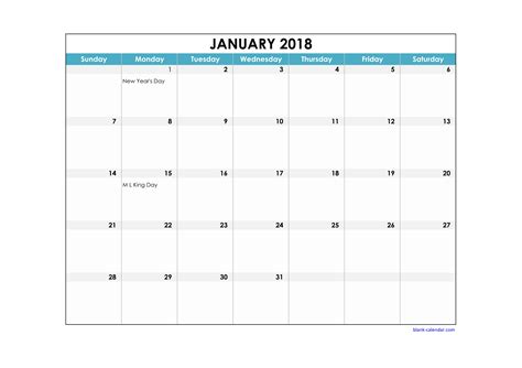 Printable Large Blocl Calendar