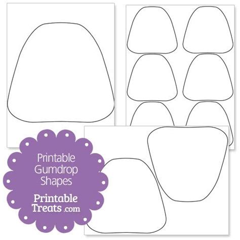 Printable Large Gumdrop Template