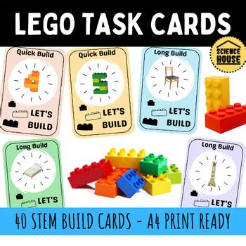 Printable Large Lego Task Cards