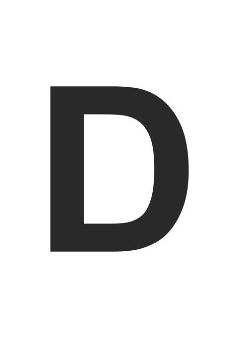 Printable Large Letter D