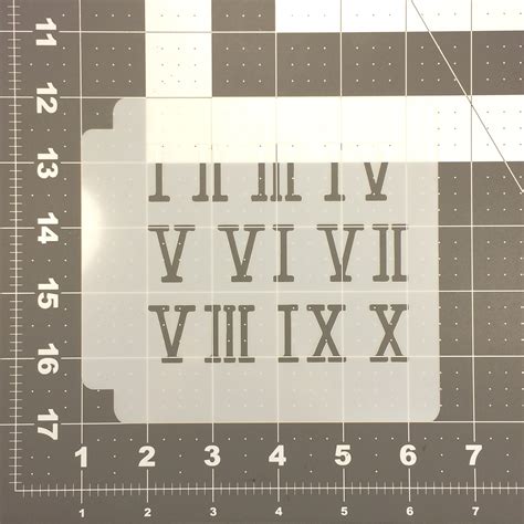 Printable Large Roman Numerals Stencil