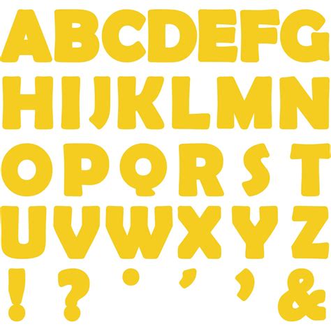 Printable Large Yellow Letters