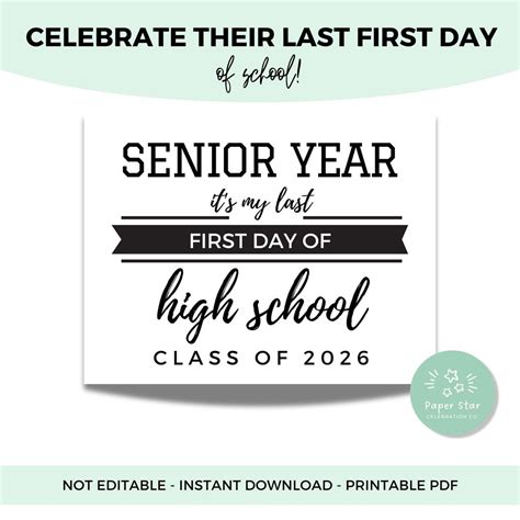 Printable Last First Day Of School