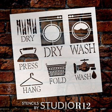 Printable Laundry Room Stencils