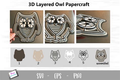 Printable Layered Owl Template