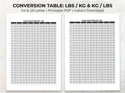 Printable Lb To St Table