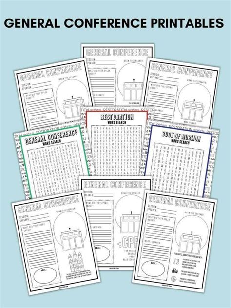 Printable Lds General Conference Activity Packets