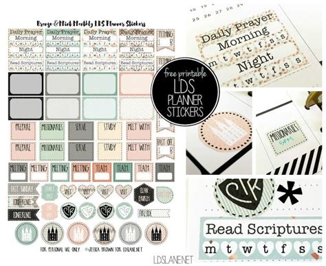 Printable Lds Planner Stickers