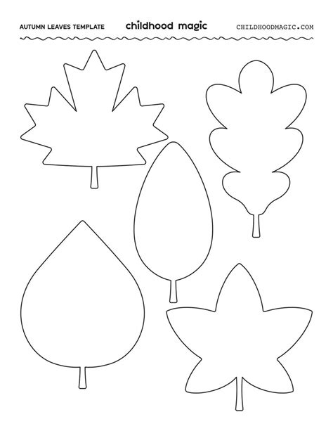 Printable Leaf Cut Out