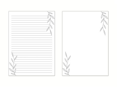 Printable Leaf With Lined Paper