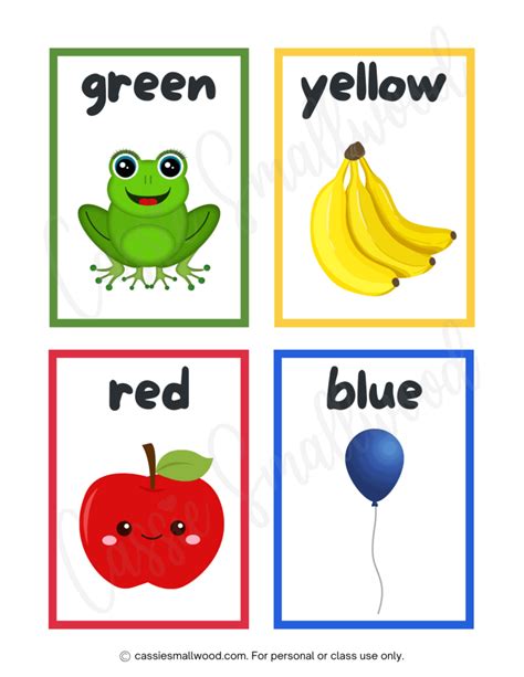Printable Learning Flash Cards For 3 Year Olds