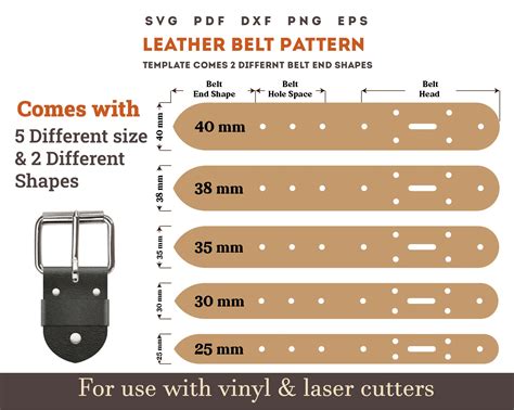 Printable Leather Belt Hole Patterns