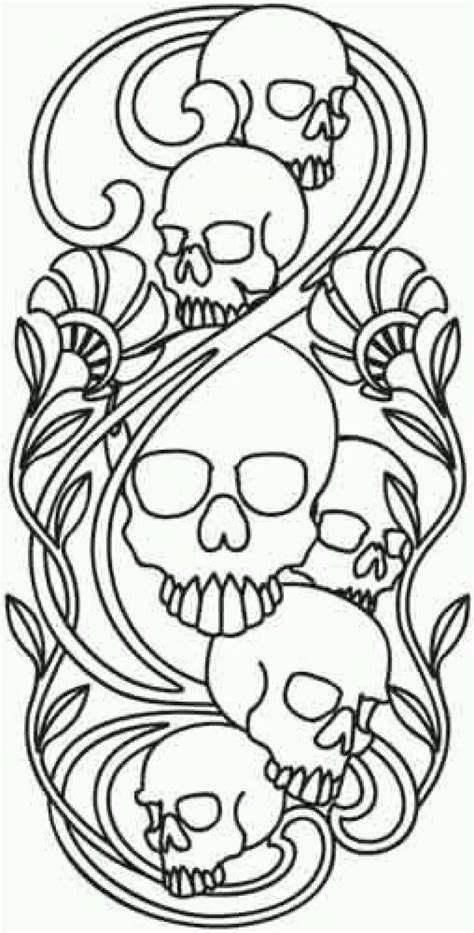 Printable Leather Tooling Patterns Tribal Skull