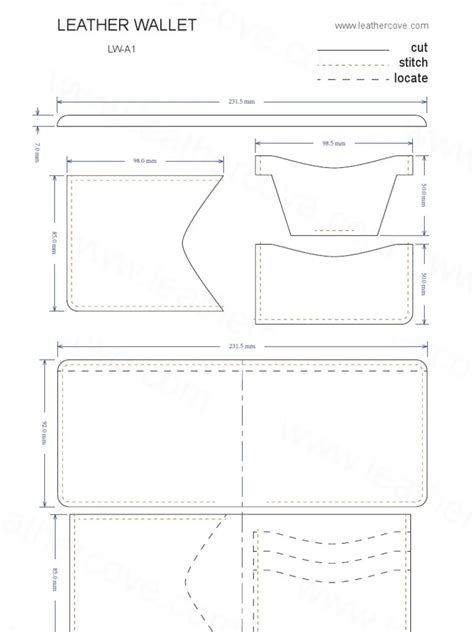 Printable Leathercraft Wallet Pattern