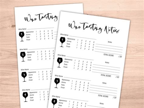 Printable Leftie Wine Notes