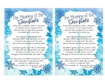 Printable Legend Of The Snowflake
