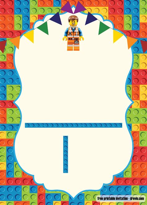 Printable Lego Invitation Template