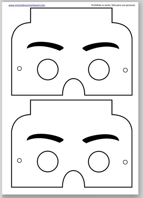 Printable Lego Mask Template