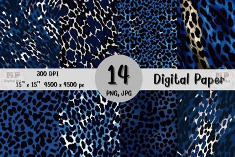 Printable Leopard Patterns Blue