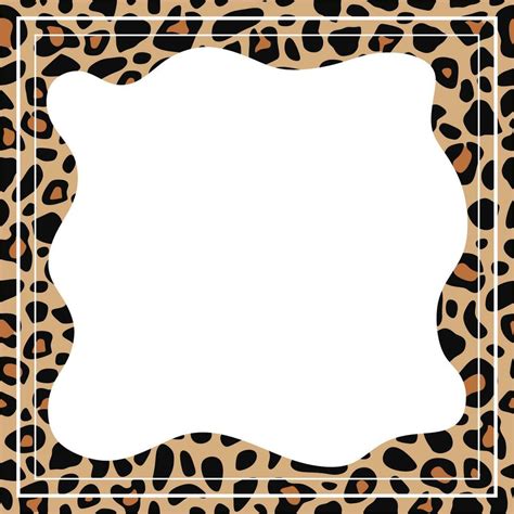 Printable Leopard Print Border
