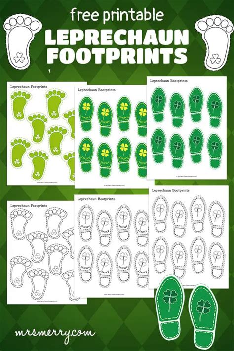 Printable Leprechaun Footprints Template