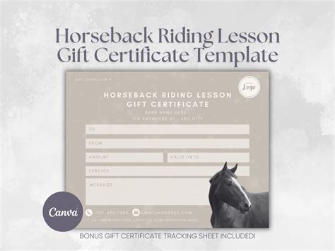 Printable Lesson Gift Certificate