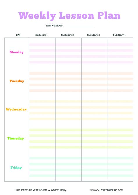 Printable Lesson Planner Pdf
