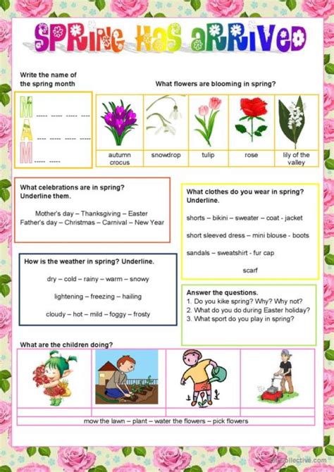 Printable Lessons On Spring