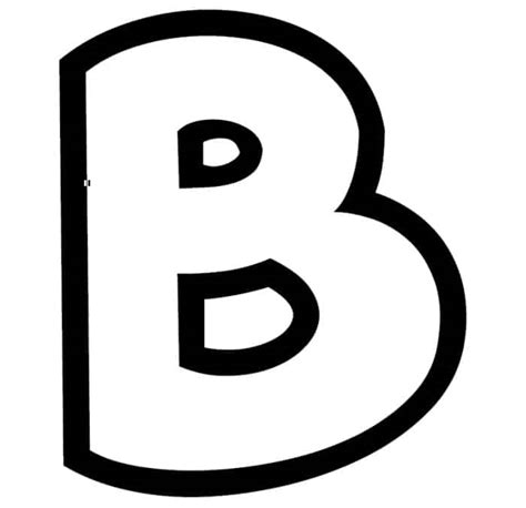 Printable Letter B Bubble