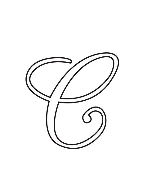 Printable Letter C Calligraphy