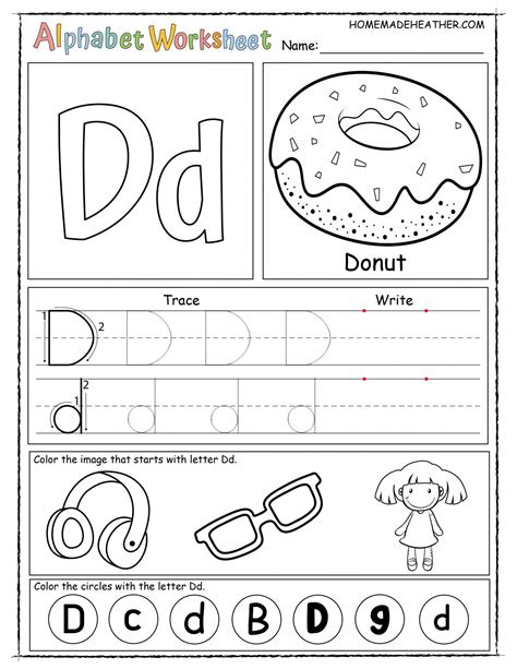 Printable Letter D Activites