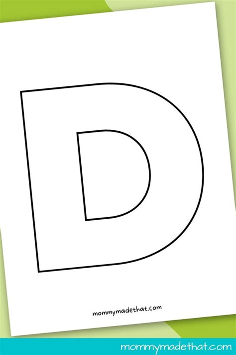 Printable Letter D Template