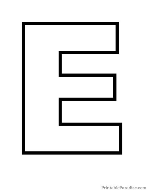 Printable Letter E Page
