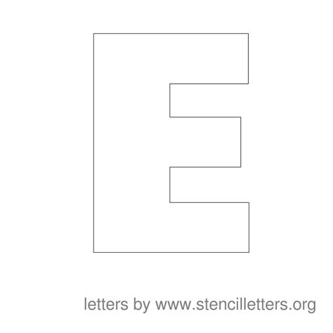 Printable Letter E Stencil