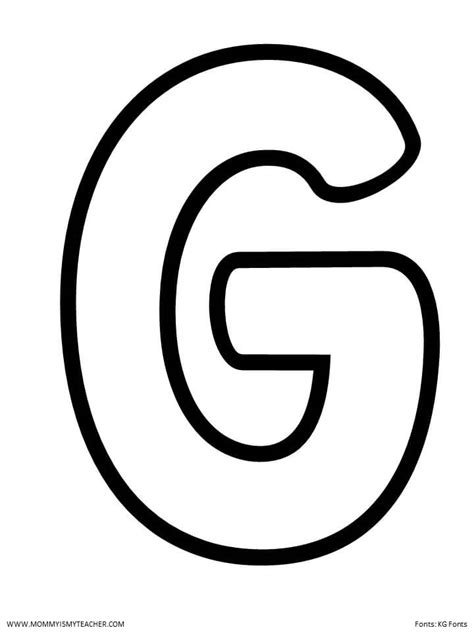 Printable Letter G Bubble