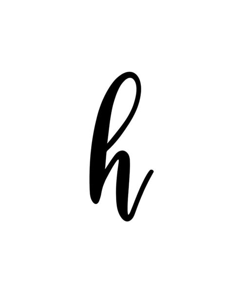 Printable Letter H Cursive
