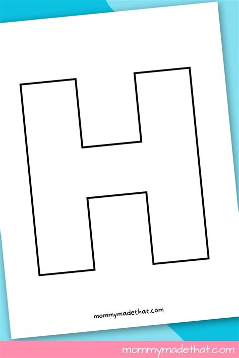 Printable Letter H Stencils