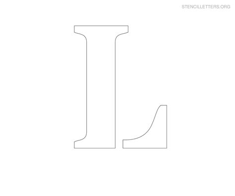 Printable Letter L Stencil