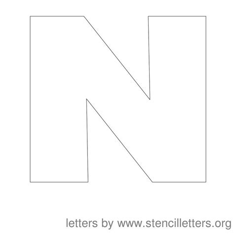Printable Letter N Stencil