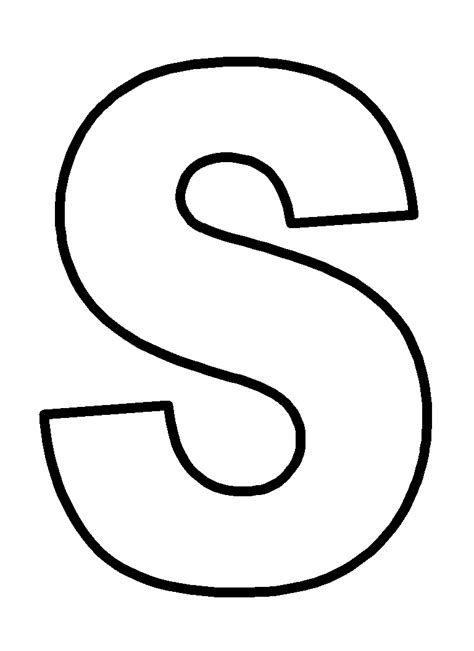 Printable Letter S In White Script