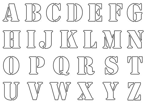 Printable Letter Stencil Patterns