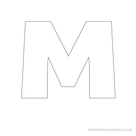 Printable Letter Stencils Large M