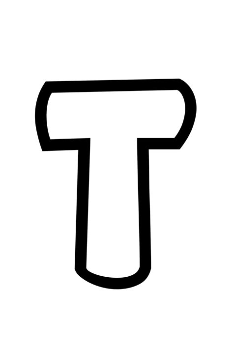 Printable Letter T Bubble