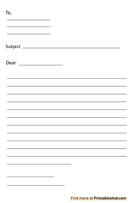 Printable Letter Templates From Englang