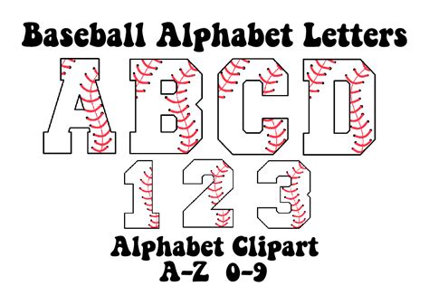 Printable Letters Baseball Blue F